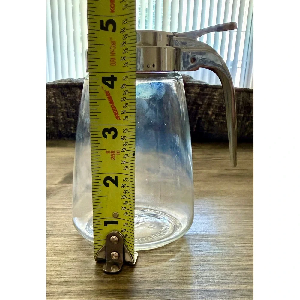 Federal Housewares Syrup Dispenser Clear Excellent Vintage MCM Glass